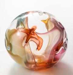 Peter Bramhall Large PETER BRAMHALL Glass Orb Sculpture Signed and Dated 1992 - 4768143