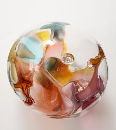 Peter Bramhall Large PETER BRAMHALL Glass Orb Sculpture Signed and Dated 1992 - 4768151