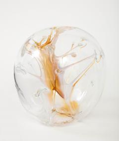 Peter Bramhall Peter Bramhall Amber Clear Glass Orb - 2934193