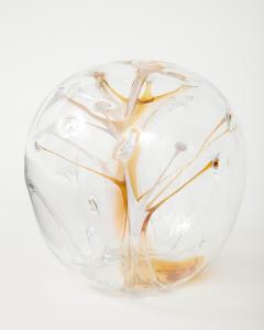 Peter Bramhall Peter Bramhall Amber Clear Glass Orb - 2934194