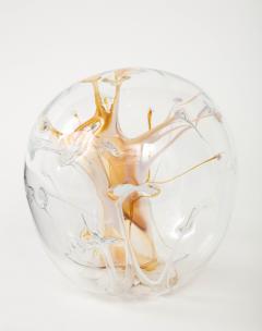 Peter Bramhall Peter Bramhall Amber Clear Glass Orb - 2934196