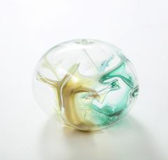 Peter Bramhall Peter Bramhall Emerald Ochre Clear Glass Orb - 2398733