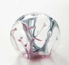 Peter Bramhall Peter Bramhall Magenta Blue Glass Orb - 3355333