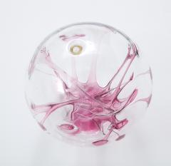 Peter Bramhall Peter Bramhall Pink Glass Orb Sculpture - 1691057