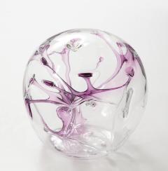 Peter Bramhall Peter Bramhall Violet Clear Glass Orb - 3355345