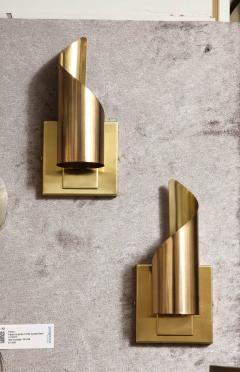 Peter Celsing Pair of 1960s Brass Ribbon Sconces by Peter Celsing  - 3438588