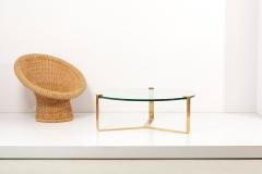 Peter Draenert Huge Brass and Glass Coffee Table by Peter Draenert 1970s - 2347375