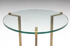 Peter Ghyczy Side Table by Peter Ghyczy in Brass and Glass Netherlands 1970s - 3662203