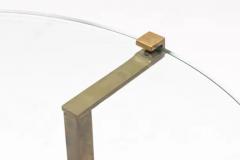 Peter Ghyczy Side Table by Peter Ghyczy in Brass and Glass Netherlands 1970s - 3662297
