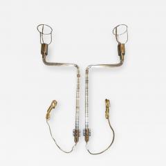 Peter Hamburger Pair of 1970s Peter Hamburger Lucite and Chrome Wall Mounted Wall Sconces - 1448611