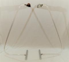 Peter Hamburger Pair of Peter Hamburger Chrome and Lucite Floor Lamps - 247446