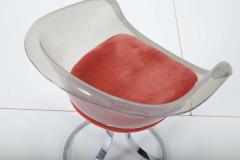 Peter Hoyte Peter Hoyte Acrylic Tulip Chair on Chrome Base - 1416973