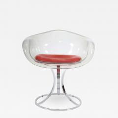 Peter Hoyte Peter Hoyte Acrylic Tulip Chair on Chrome Base - 1418507