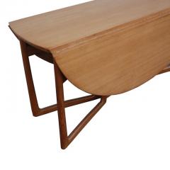 Peter Hvidt 1960s Danish Peter Hvidt Drop Leaf Dining Table in Teak and Brass - 2771045