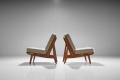 Peter Hvidt Orla M lgaard Nielsen Pair of FD 172 Slipper Chairs by Peter Hvidt and Orla Molgaard Denmark 1960s - 1079420