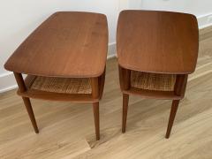 Peter Hvidt Orla M lgaard Nielsen Pair of Teak Side Tables by Hvidt Molgaard Nielson - 2648488