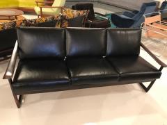 Peter Hvidt Orla M lgaard Nielsen Peter Hvidit black leather sofa - 1252321