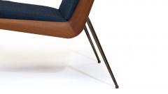 Peter Hvidt Orla M lgaard Nielsen Peter Hvidt Danish Teak Lounge Chair on Brass Legs - 1072182