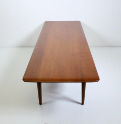 Peter Hvidt Orla M lgaard Nielsen Peter Hvidt Orla Molgaard for France Sons Teak Cane Coffee Table 1950s - 2710753