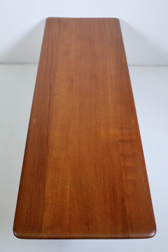 Peter Hvidt Orla M lgaard Nielsen Peter Hvidt Orla Molgaard for France Sons Teak Cane Coffee Table 1950s - 2710779