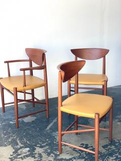 Peter Hvidt Orla M lgaard Nielsen Set of 8 dining chairs in teak by Peter Hvidt Orla M lgaard Nielsen for S borg - 3855659