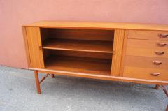 Peter Hvidt Orla M lgaard Nielsen Teak Cabinet with Tambour Doors by Peter Hvidt and Orla M lgaard Nielsen - 387499