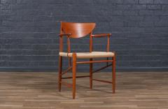 Peter Hvidt Peter Hvidt Model 317 Teak Rush Chord Desk Arm Chair - 4228709
