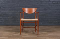 Peter Hvidt Peter Hvidt Model 317 Teak Rush Chord Desk Arm Chair - 4228712
