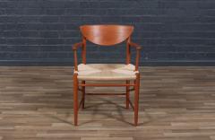 Peter Hvidt Peter Hvidt Model 317 Teak Rush Chord Desk Arm Chair - 4228713