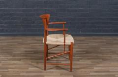 Peter Hvidt Peter Hvidt Model 317 Teak Rush Chord Desk Arm Chair - 4228715