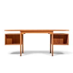 Peter Hvidt Peter Hvidt Style Mid Century Danish Teak Executive Desk - 4804989