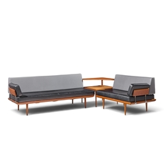 Peter Hvidt Peter Hvidt for France S ns Minerva Danish Teak Three Piece Sectional Sofa - 4735799