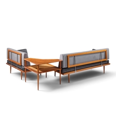 Peter Hvidt Peter Hvidt for France S ns Minerva Danish Teak Three Piece Sectional Sofa - 4735802