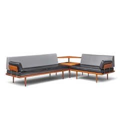 Peter Hvidt Peter Hvidt for France S ns Minerva Danish Teak Three Piece Sectional Sofa - 4738216