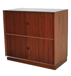Peter Hvidt Scandinavian Modern Double Tambour Door Cabinet Designed by Peter Hvidt - 4172959