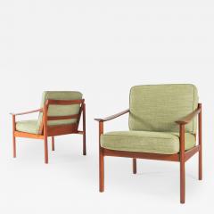 Peter Hvidt Set of Two 2 Danish Mid Century Modern Lounge Chairs in Teak by Peter Hvidt - 2669141
