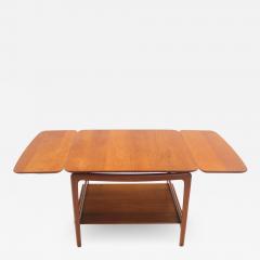 Peter Hvidt Solid Teak Scandinavian Modern Drop Leaf Side Table by Peter Hvidt - 1482109