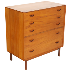 Peter Hvidt Solid Teak Scandinavian Modern Five Drawer Dresser by Peter Hvidt - 3470690