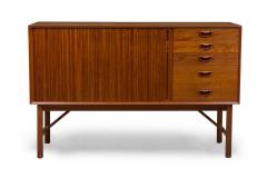 Peter Hvidt for S borg M bler Danish Mid Century Teak Cabinet with Small Tambour - 4633610