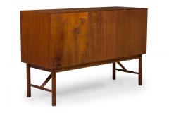 Peter Hvidt for S borg M bler Danish Mid Century Teak Cabinet with Small Tambour - 4633612