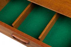 Peter Hvidt for S borg M bler Danish Mid Century Teak Cabinet with Small Tambour - 4633619