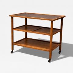 Peter Kraft Brazilian Modern Bar Cart with Adjustable Shelves Hardwood Peter Kraft 1960s - 4583205