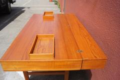 Peter L vig Nielsen Mid Century Teak Flip Top Desk by Peter L vig Nielsen - 1505409