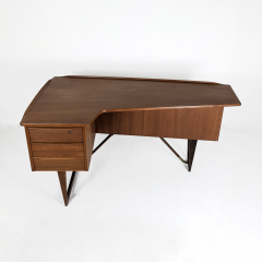 Peter L vig Nielsen Peter Lovig Nielsen BOOMERANG DESK HEDENSTED MOBELFABRIK EDITION PETER L VIG NIELSEN 1956  - 2463196