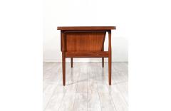 Peter L vig Nielsen Peter Lovig Nielsen Danish Modern Executive Sculpted Teak Desk by Peter Lovig Nielsen - 2953484