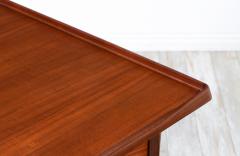 Peter L vig Nielsen Peter Lovig Nielsen Danish Modern Executive Sculpted Teak Desk by Peter Lovig Nielsen - 2953490