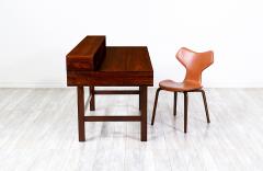 Peter L vig Nielsen Peter Lovig Nielsen Danish Modern Flip Top Rosewood Partners Desk by Peter L vig Nielsen - 3222081