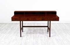 Peter L vig Nielsen Peter Lovig Nielsen Danish Modern Flip Top Rosewood Partners Desk by Peter L vig Nielsen - 3222082