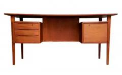 Peter L vig Nielsen Peter Lovig Nielsen Mid Century Danish Modern Peter Lovig Nielsen Teak Executive Desk for Dansk - 3928515