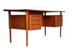 Peter L vig Nielsen Peter Lovig Nielsen Mid Century Danish Modern Peter Lovig Nielsen Teak Executive Desk for Dansk - 3928516